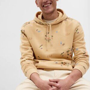 Allover Floral GAP Logo Hoodie - Men's Medium